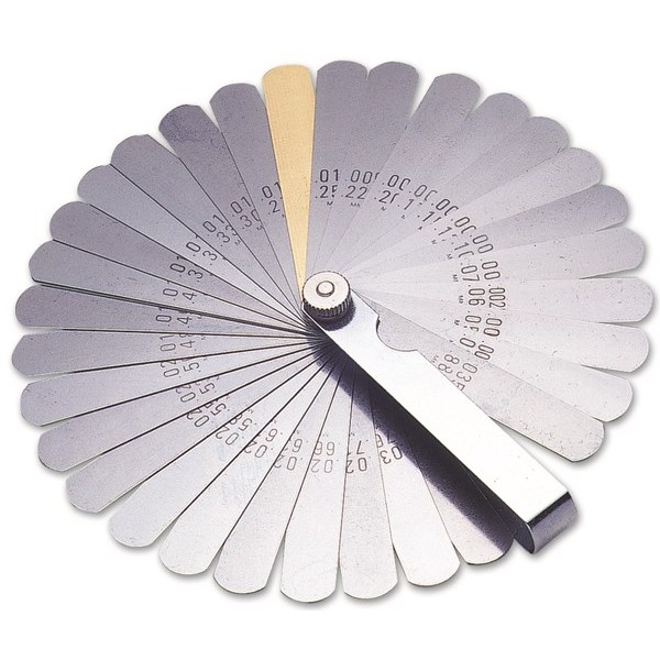 Feeler Gauge AF/mm 32 Blades & Brass Car Smart