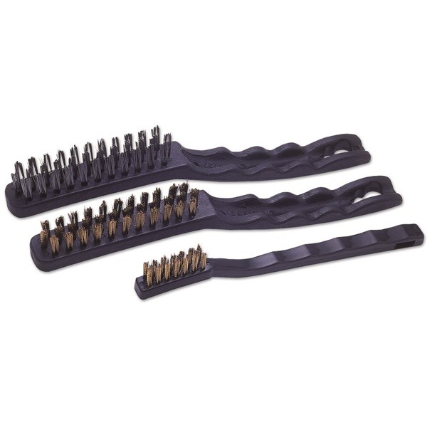 Wire Brush Set 2 Types/2 Sizes 3 Piece Car Smart