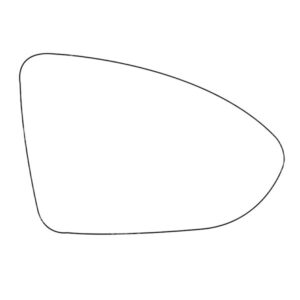 APEC Replacement Stick-On Wide Angle Vehicle Mirror Glass RHS