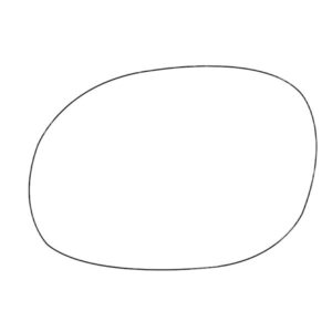 APEC Replacement Stick-On Standard Vehicle Mirror Glass LHS