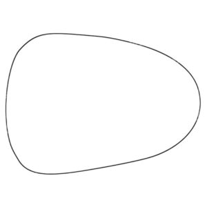 APEC Replacement Stick-On Standard Vehicle Mirror Glass RHS