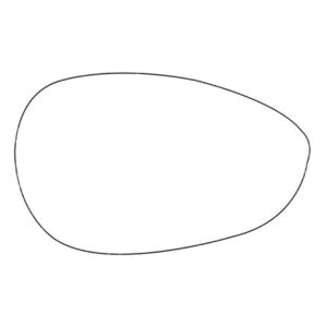 APEC Replacement Stick-On Standard Vehicle Mirror Glass RHS