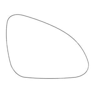 APEC Replacement Stick-On Wide Angle Vehicle Mirror Glass RHS