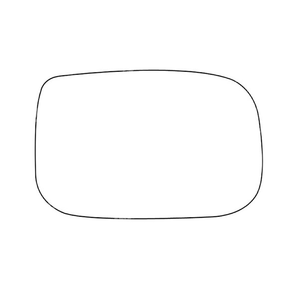 APEC Replacement Stick-On Standard Vehicle Mirror Glass RHS