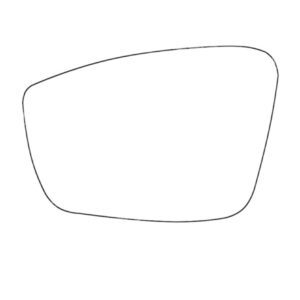 APEC Replacement Stick-On Standard Vehicle Mirror Glass LHS