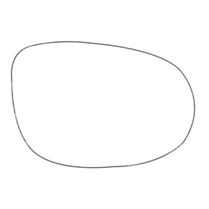 APEC Replacement Stick-On Standard Vehicle Mirror Glass RHS