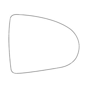 APEC Replacement Stick-On Standard Vehicle Mirror Glass RHS