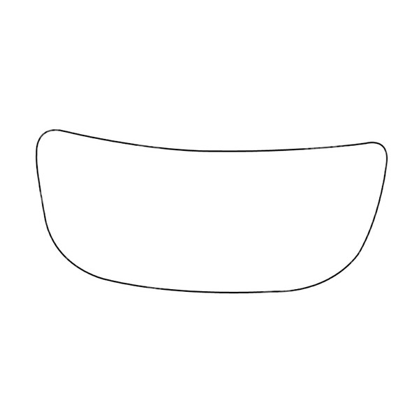 APEC Replacement Stick-On Wide Angle Vehicle Mirror Glass RHS