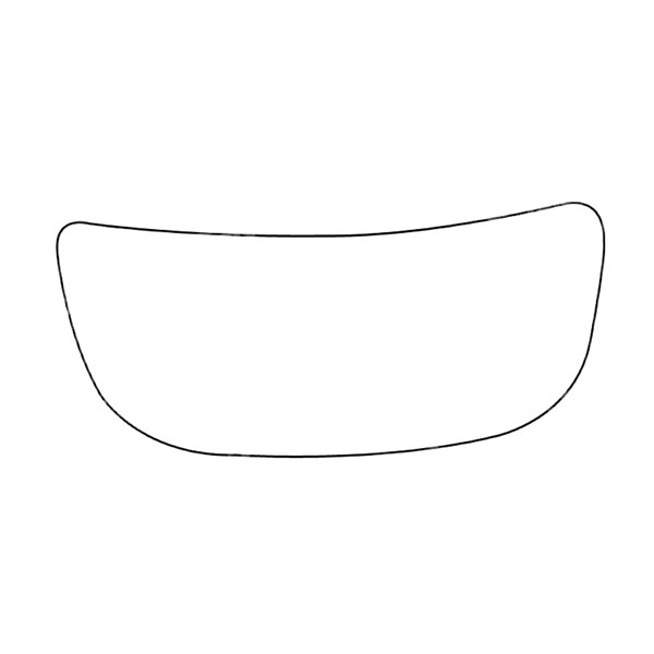 APEC Replacement Stick-On Wide Angle Vehicle Mirror Glass LHS