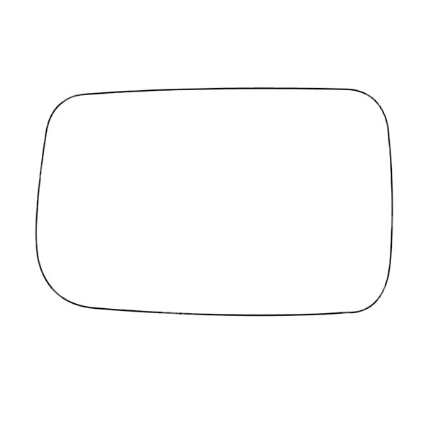 APEC Replacement Stick-On Anti-Dazzle Vehicle Mirror Glass RHS
