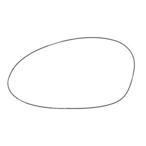 APEC Replacement Stick-On Anti-Dazzle Vehicle Mirror Glass LHS