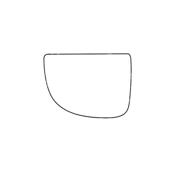 APEC Replacement Stick-On Wide Angle Vehicle Mirror Glass LHS