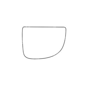 APEC Replacement Stick-On Wide Angle Vehicle Mirror Glass RHS