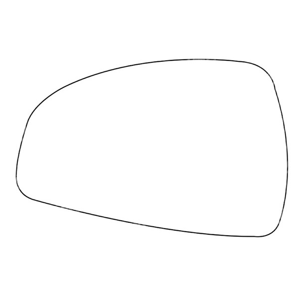 APEC Replacement Stick-On Wide Angle Vehicle Mirror Glass LHS