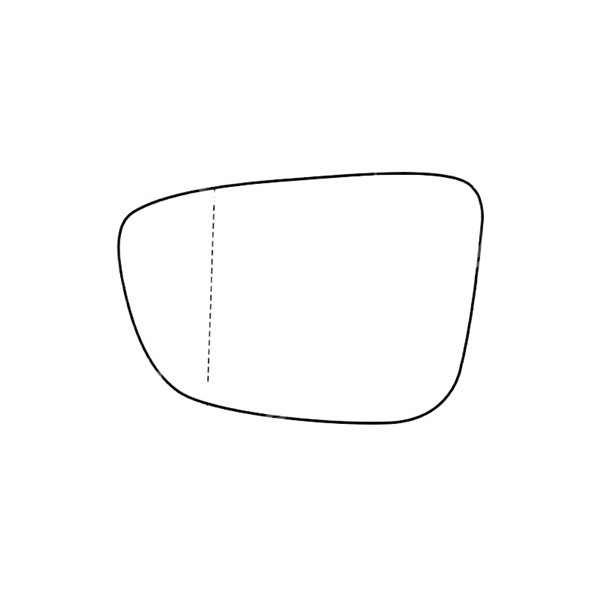 APEC Replacement Stick-On Wide Angle Vehicle Mirror Glass LHS