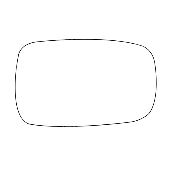 APEC Replacement Stick-On Wide Angle Vehicle Mirror Glass LHS