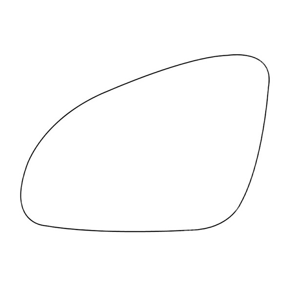APEC Replacement Stick-On Wide Angle Vehicle Mirror Glass LHS