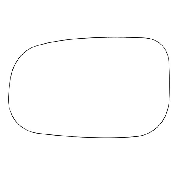 APEC Replacement Stick-On Wide Angle Vehicle Mirror Glass LHS