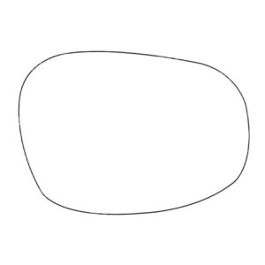 APEC Replacement Stick-On Wide Angle Vehicle Mirror Glass RHS