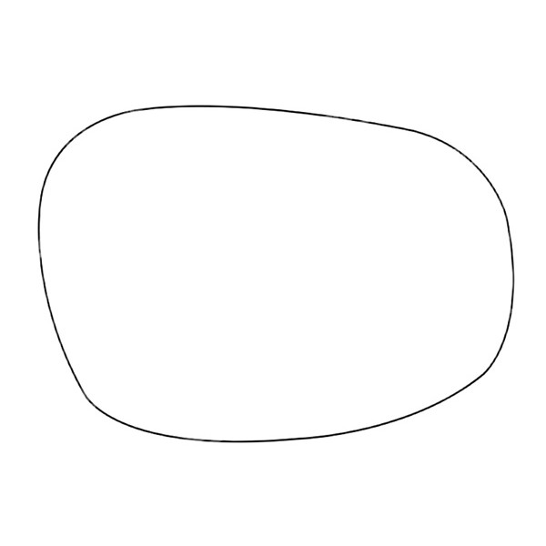 APEC Replacement Stick-On Wide Angle Vehicle Mirror Glass RHS