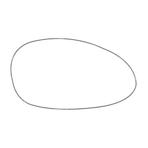 APEC Replacement Stick-On Wide Angle Vehicle Mirror Glass RHS