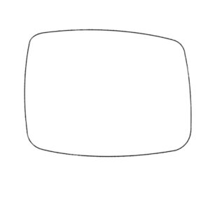APEC Replacement Stick-On Wide Angle Vehicle Mirror Glass RHS