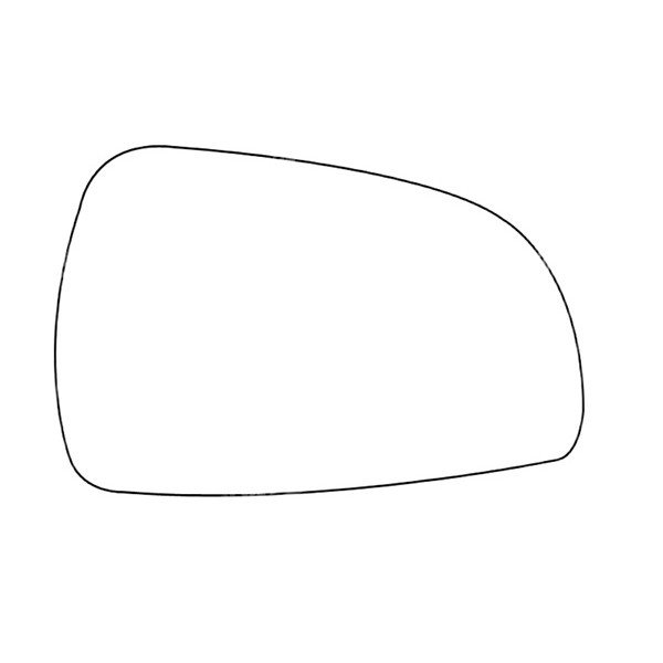 APEC Replacement Stick-On Wide Angle Vehicle Mirror Glass RHS