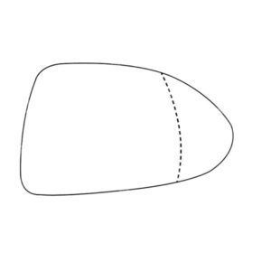 APEC Replacement Stick-On Wide Angle Vehicle Mirror Glass RHS