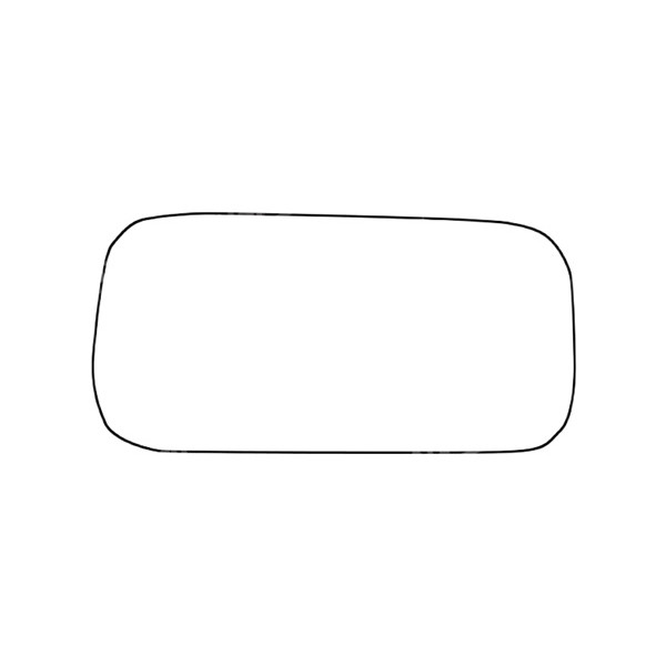 APEC Replacement Stick-On Commercial Vehicle Mirror Glass LHS