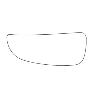 APEC Replacement Stick-On Wide Angle Vehicle Mirror Glass LHS