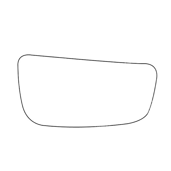 APEC Replacement Stick-On Wide Angle Vehicle Mirror Glass RHS