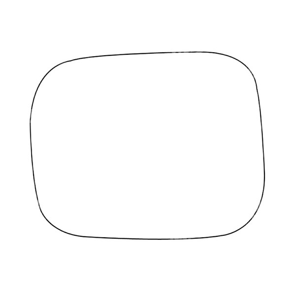 APEC Replacement Stick-On Standard Vehicle Mirror Glass LHS