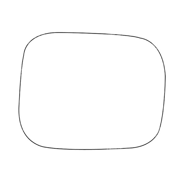 APEC Replacement Stick-On Standard Vehicle Mirror Glass RHS