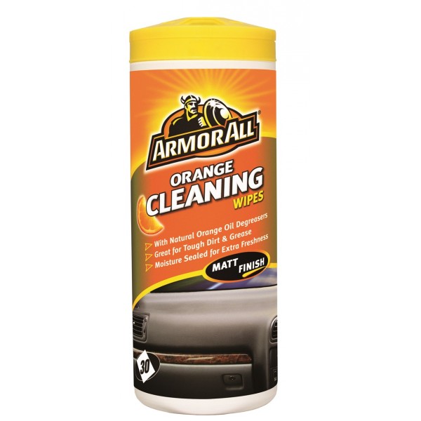 Dashboard Cleaning Wipes – Orange – Tub Of 30