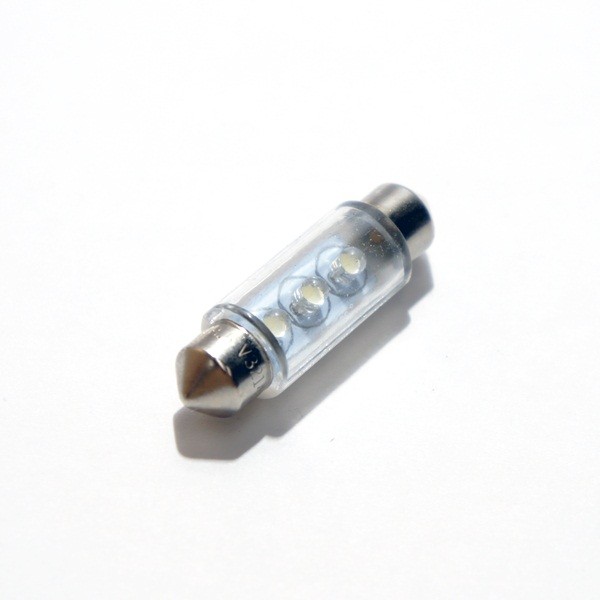 LED Bulb – 12V Festoon 11X38mm 3-LED – White