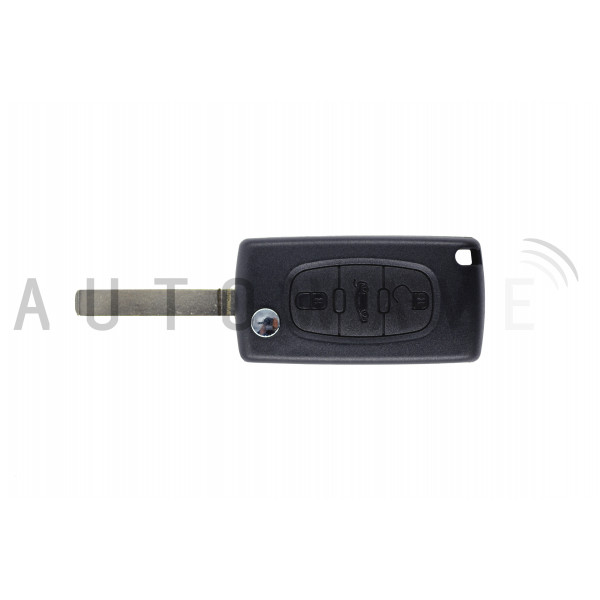 Peugeot/Citroen 3 Button Flip Remote HU83 FSK