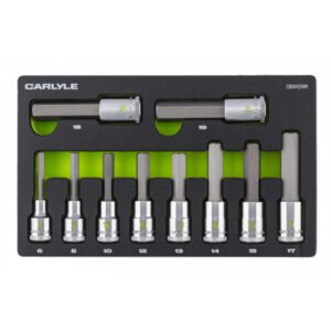 10Pc 1/2 Drive Metric Hex Socket Set 6mm - 19mm