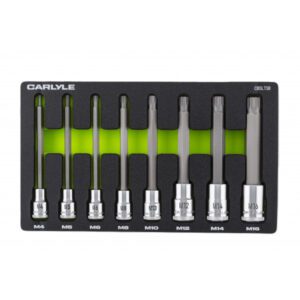 8 Pc Long Triple Square Bit Set  M4 - M16