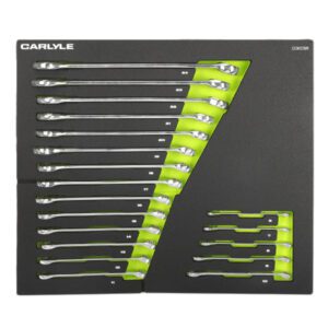 19 Pc 12 Point Combination Wrench Set 6mm - 24mm