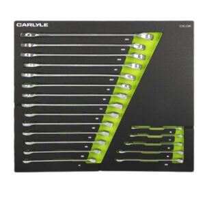 19 Pc 12 Point Long Combination Wrench Set 6mm - 24mm