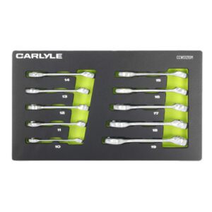 10 Pc 12 Point Stubby Combination Wrench Set 10mm to 19mm