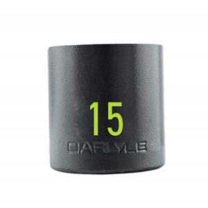 1/2in Drive 15mm 6 PT Stubby Impact Socket