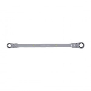 12 PT 8mm x 10mm 72 Tooth Extended Box Ratcheting Flex Double Box Wrench