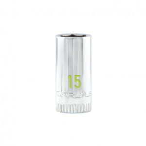 1/4 Drive 6 Point 15mm Chrome Socket
