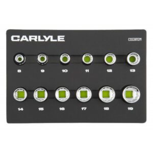 12pc 3/8 Drive 12 Point Standard Socket Set 8mm to 19mm