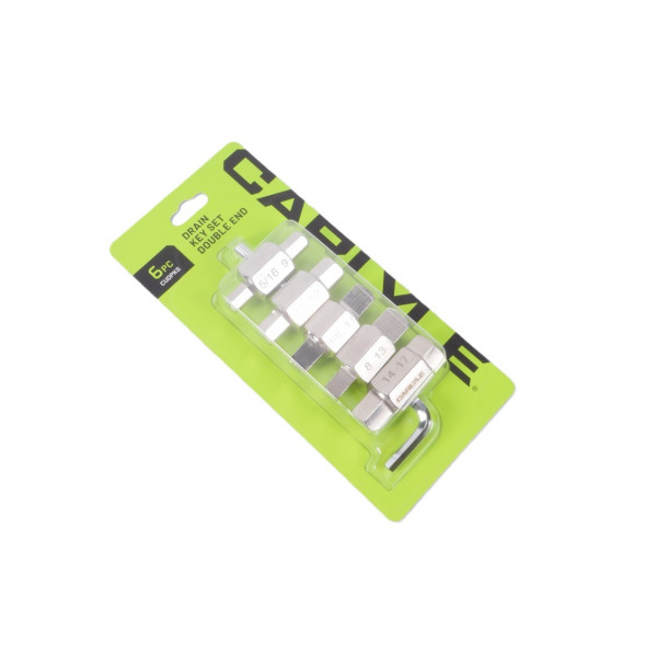 6Pc Drain Key Set Double End