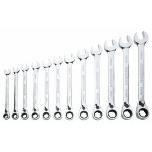Spanner Set - Reverse Ratcheting - Metric - 12 Piece