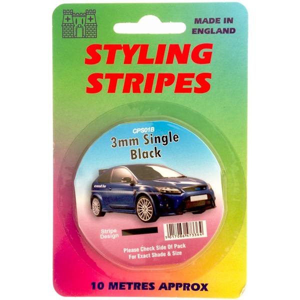 Single Stripe – Black – 3mm – 10m Length