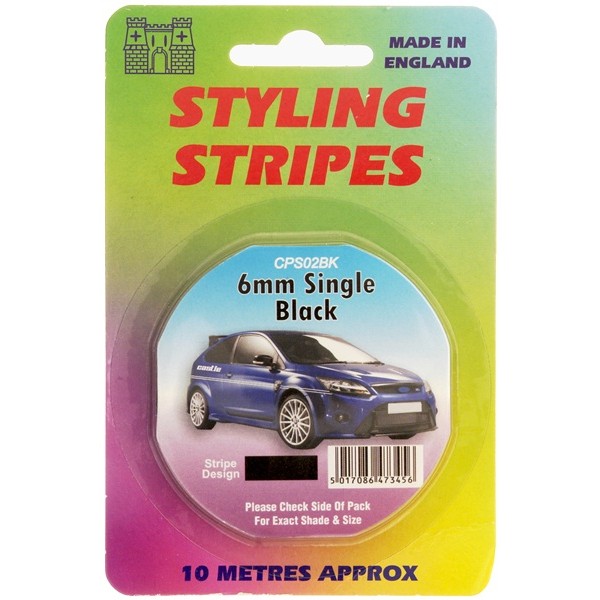 Single Stripe – Black – 6mm – 10m Length