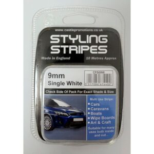 WHITE 9MM STYLING STRIPE